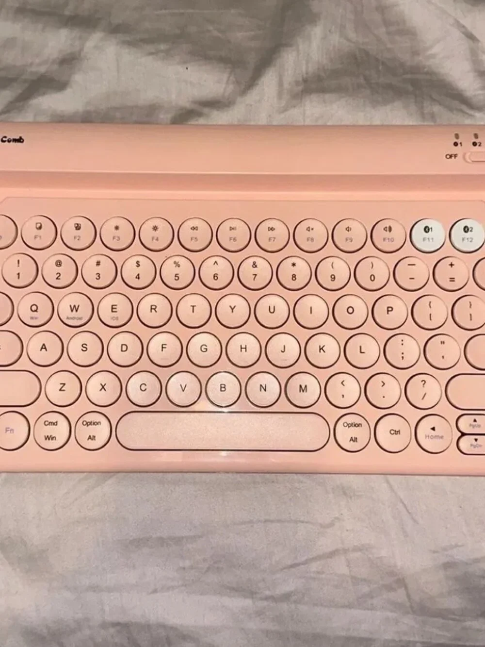 NWT Pink Jelly Comb Keyboard